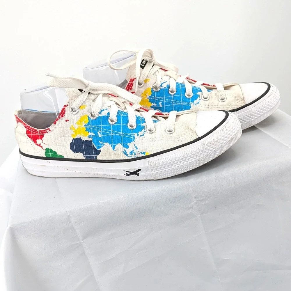 Converse‎ Chuck Taylor Low World Map Print Sneakers Canvas Lace Up 6